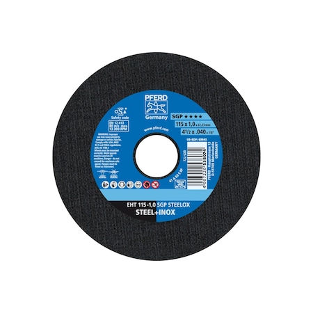 Pferd 4-1/2" x .040" Cut-Off Wheel, 7/8" A.H. - SGP STEELOX - Type 1 25PK 69845
